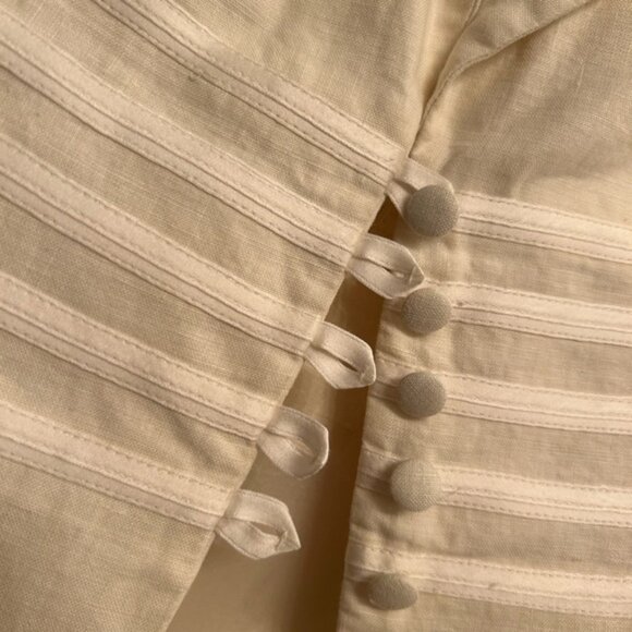 Beautiful Vintage Linen Fendi Backless Blazer - Picture 3 of 7